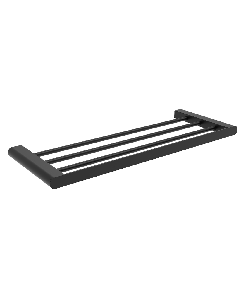 Block black towel rack shelf
